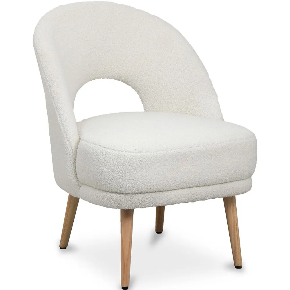 Chaise de Salle à Manger Rembourrée en Bouclé - Devy image 8