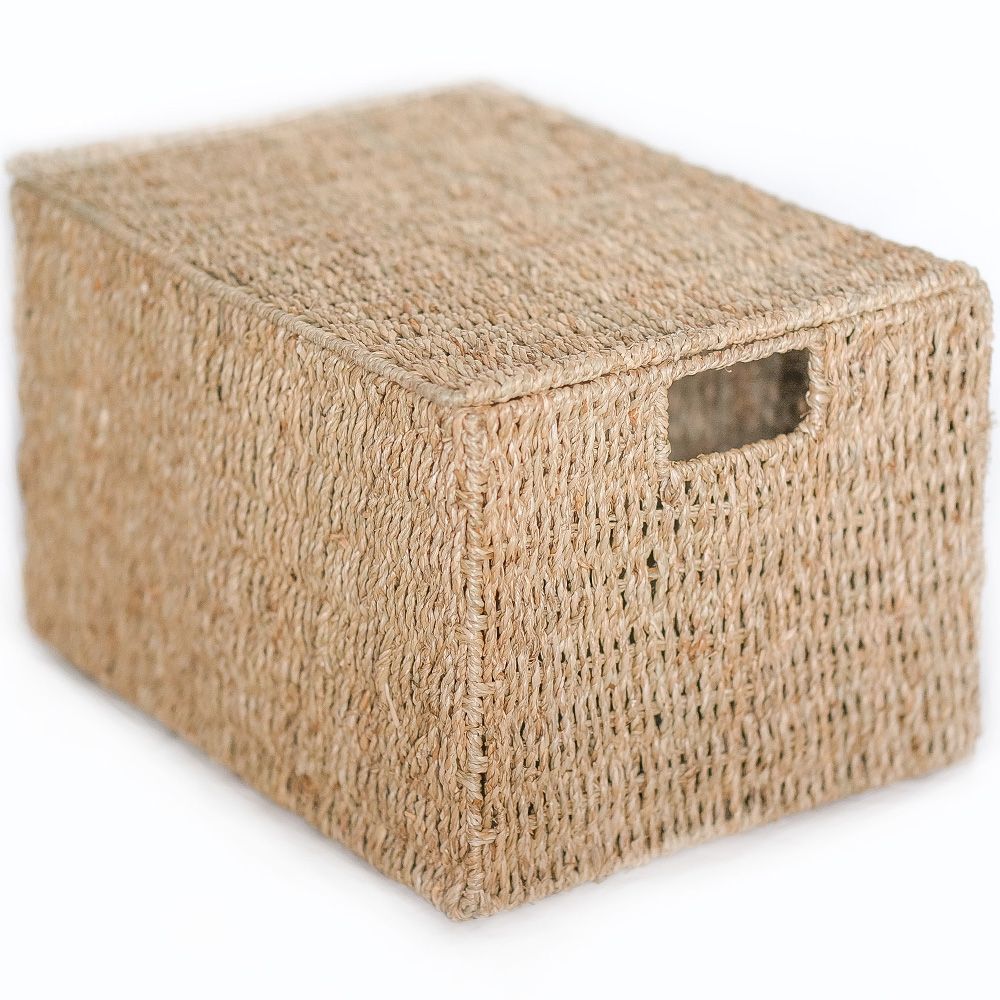 Panier en Fibre Naturelle avec Couvercle - 40x30CM - Maracay image 8