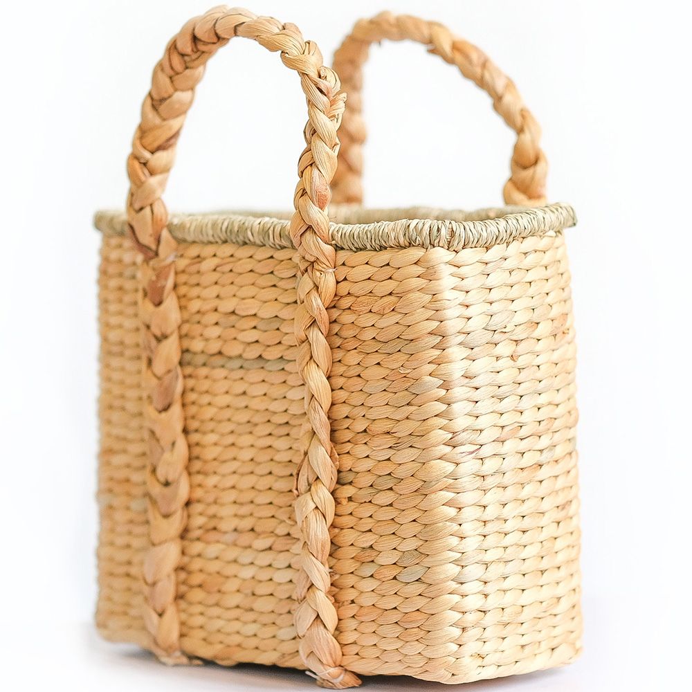 Panier en Fibres Naturelles avec Poignées - 30x25CM - Haret image 8