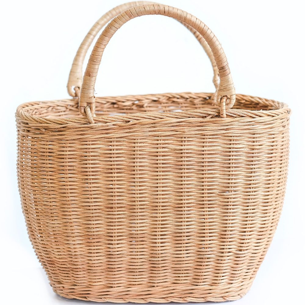 Panier en rotin avec poignées - Keray image 8