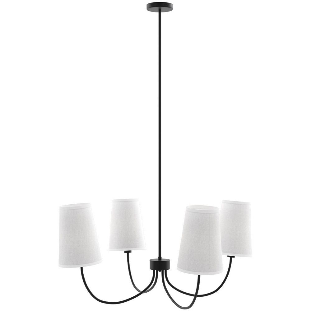 Lustre Noir de Plafond avec 4 Abat-jours - Dixiu image 8