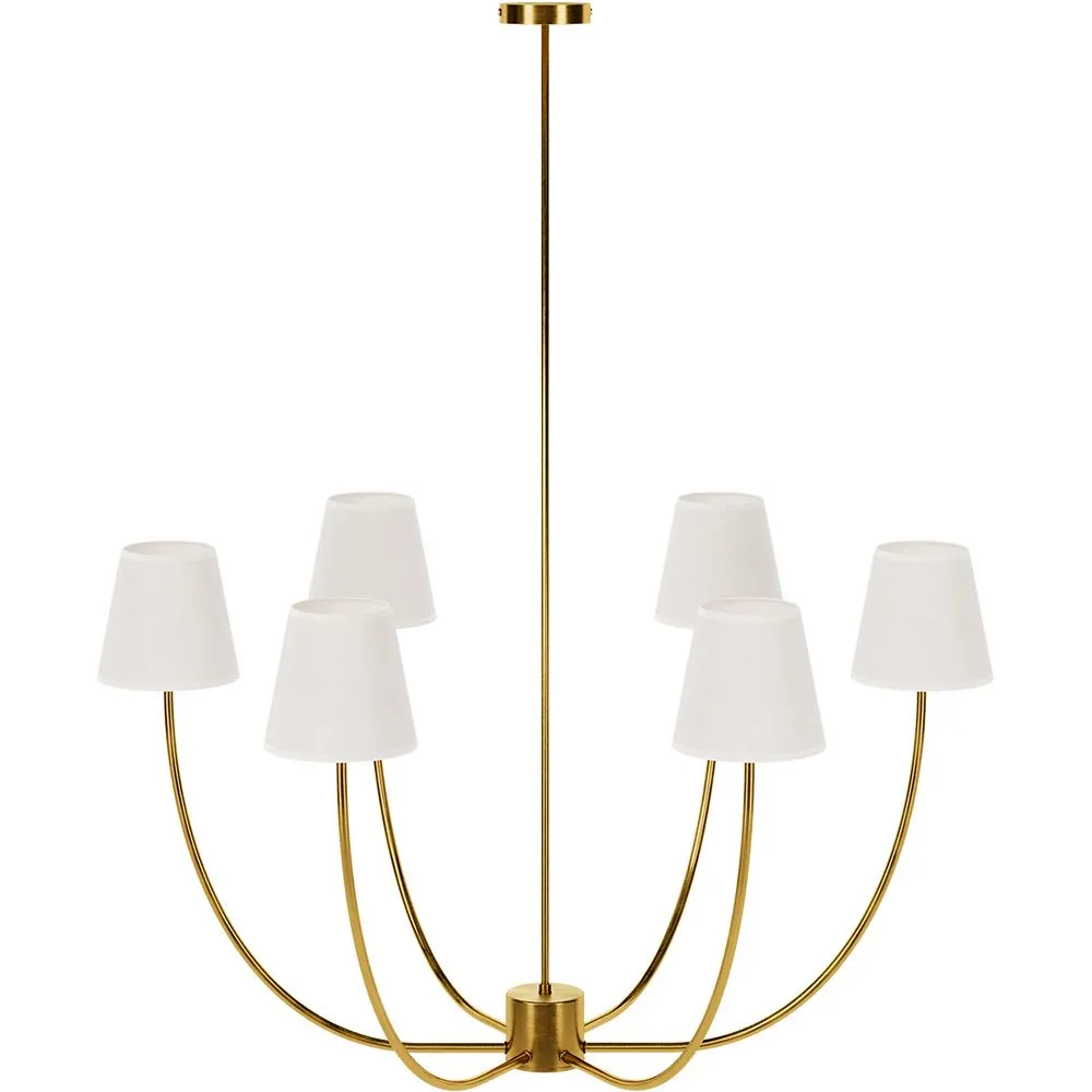 Lustre de Plafond Doré avec 6 Abat-jour - Arena image 8