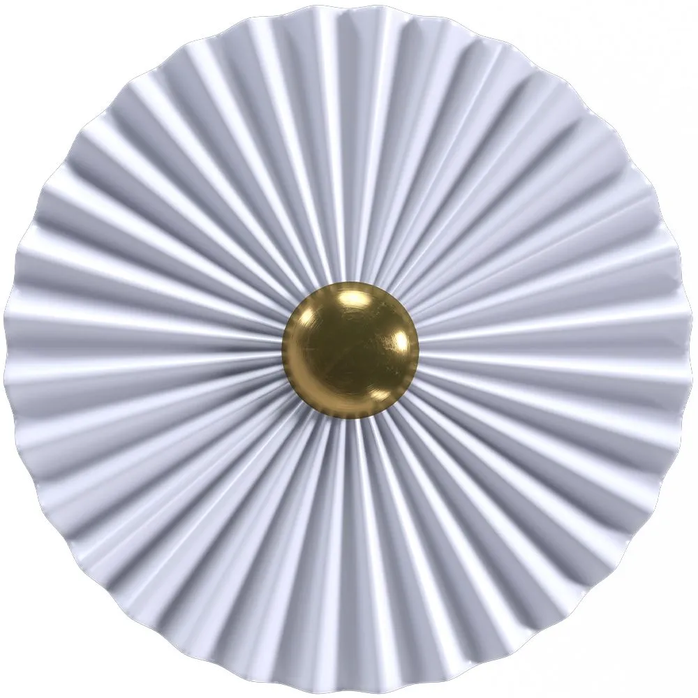 Lampe Murale Applique Fleur en Métal Blanc et Doré - 30CM image 8