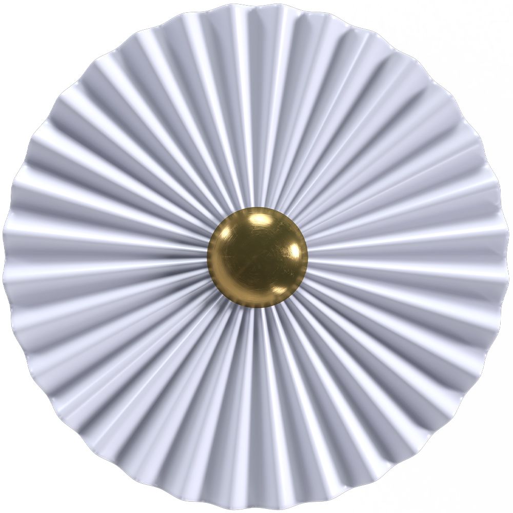Lampe Murale Applique Fleur en Métal Blanc et Doré - 45CM image 8