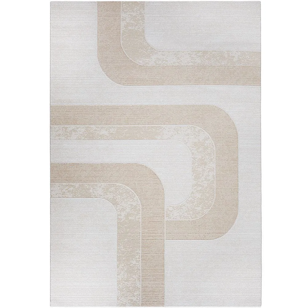 Grand Tapis Design Contemporain et Moderne - Beige (290x200 cm) - Chai image 8