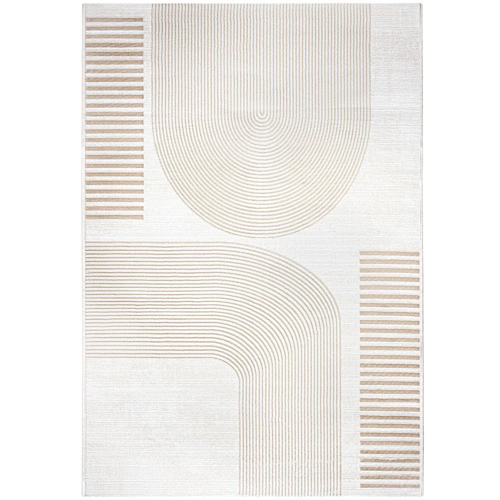 Grand Tapis Design Contemporain et Moderne - Beige (290x200 cm) - Rya image 8