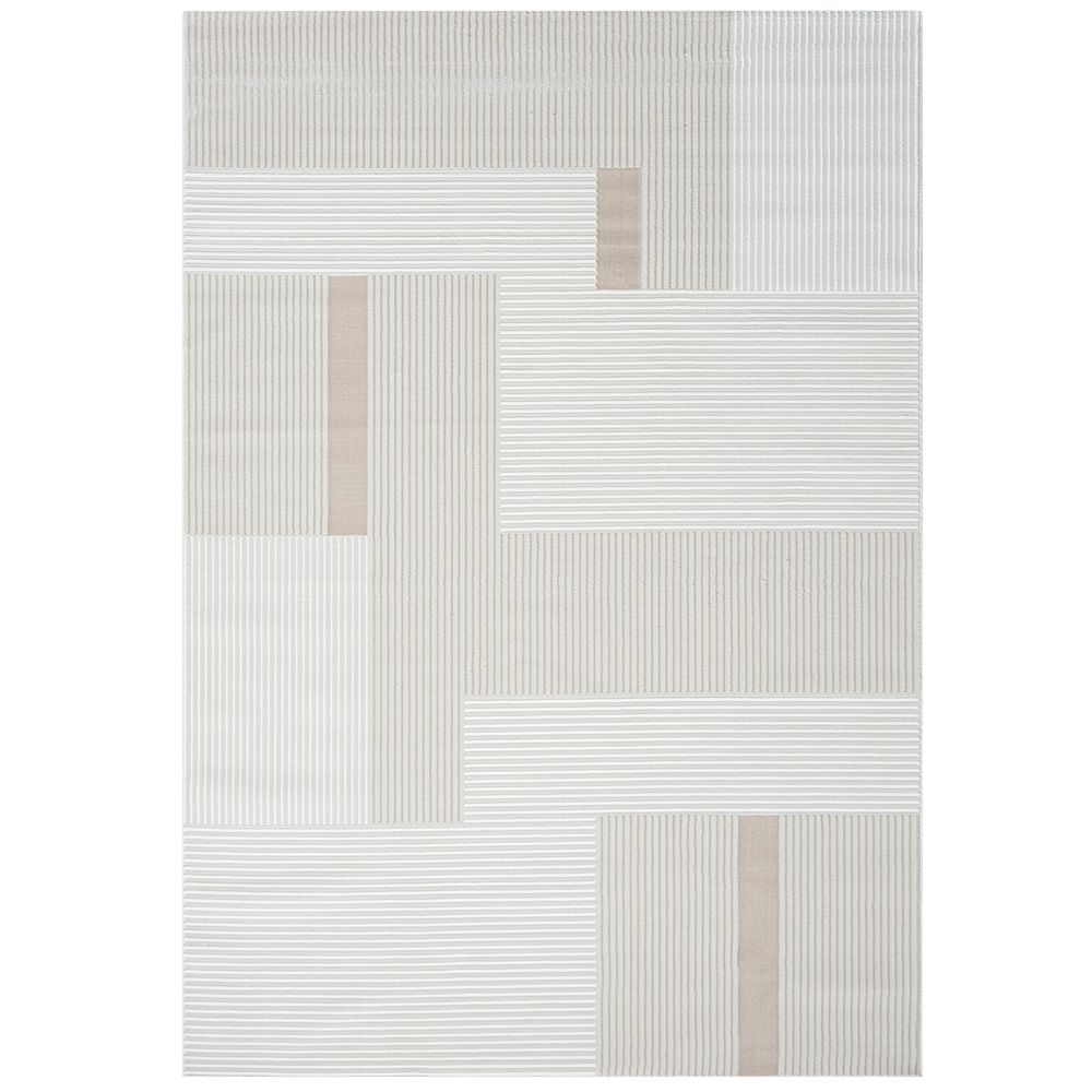 Grand Tapis Design Contemporain et Moderne - Beige (290x200 cm) - Qara image 8