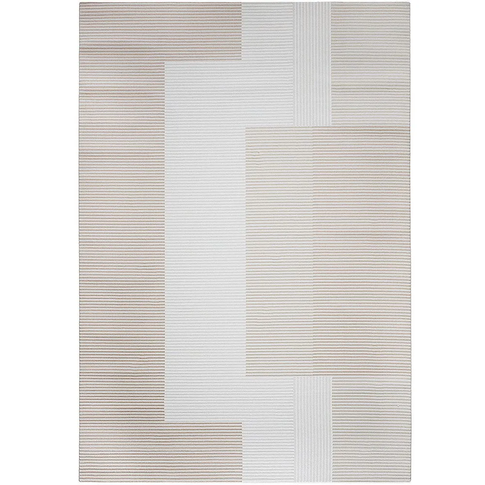 Grand Tapis Design Contemporain et Moderne - Beige (290x200 cm) - Loru image 8