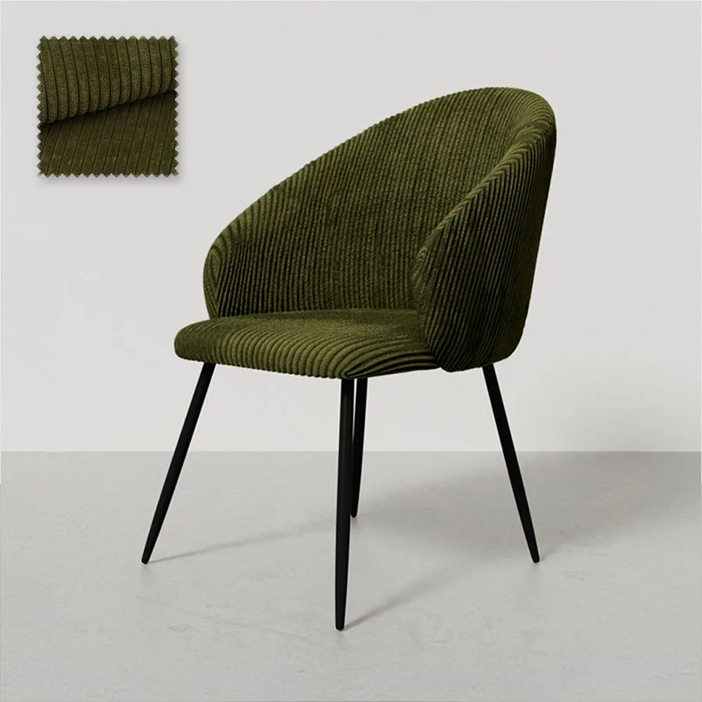Chaise de Salle à Manger Rembourrée en Velours - Brugges image 8
