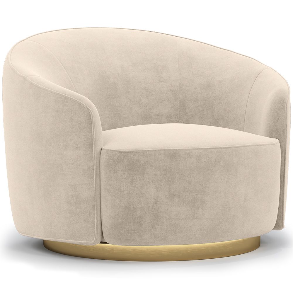 Fauteuil Design Courbé - Revêtu de Velours - Herina image 8