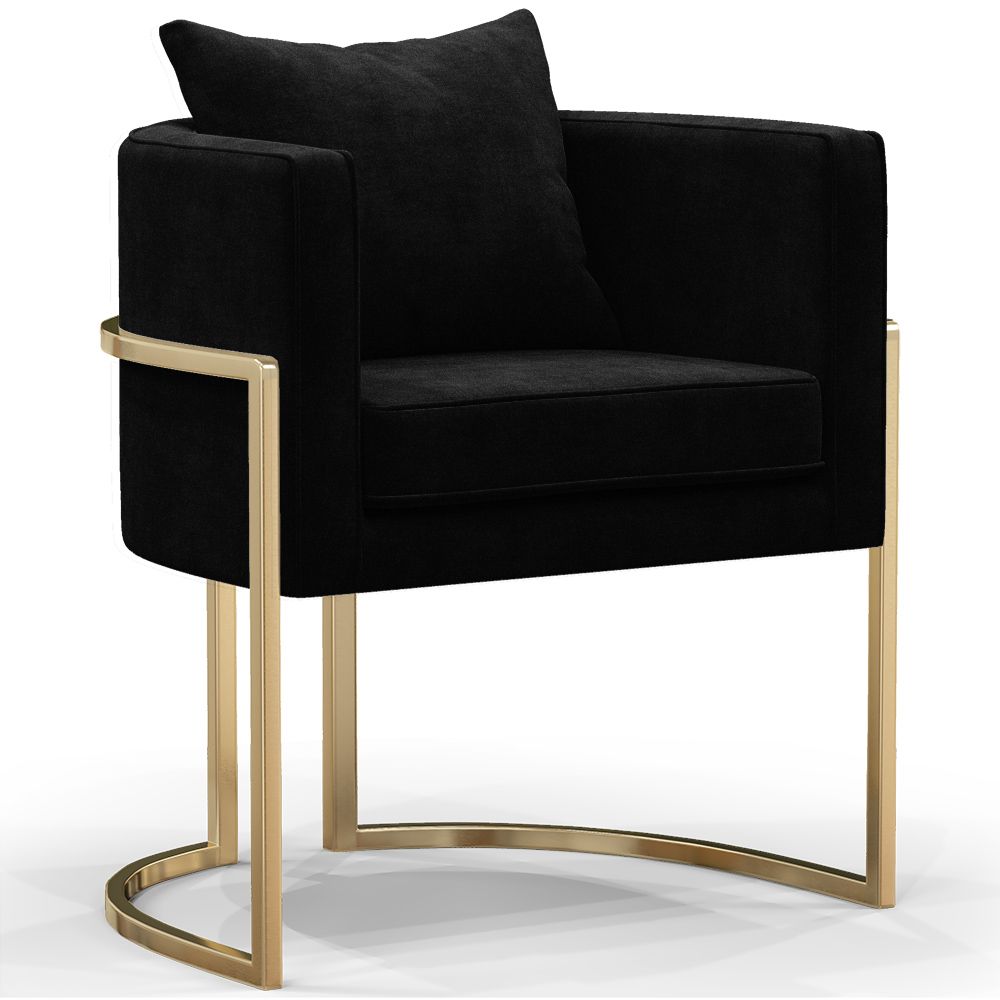 Chaise de salle à manger - Avec accoudoirs - Revêtue de velours - Giorgia image 8