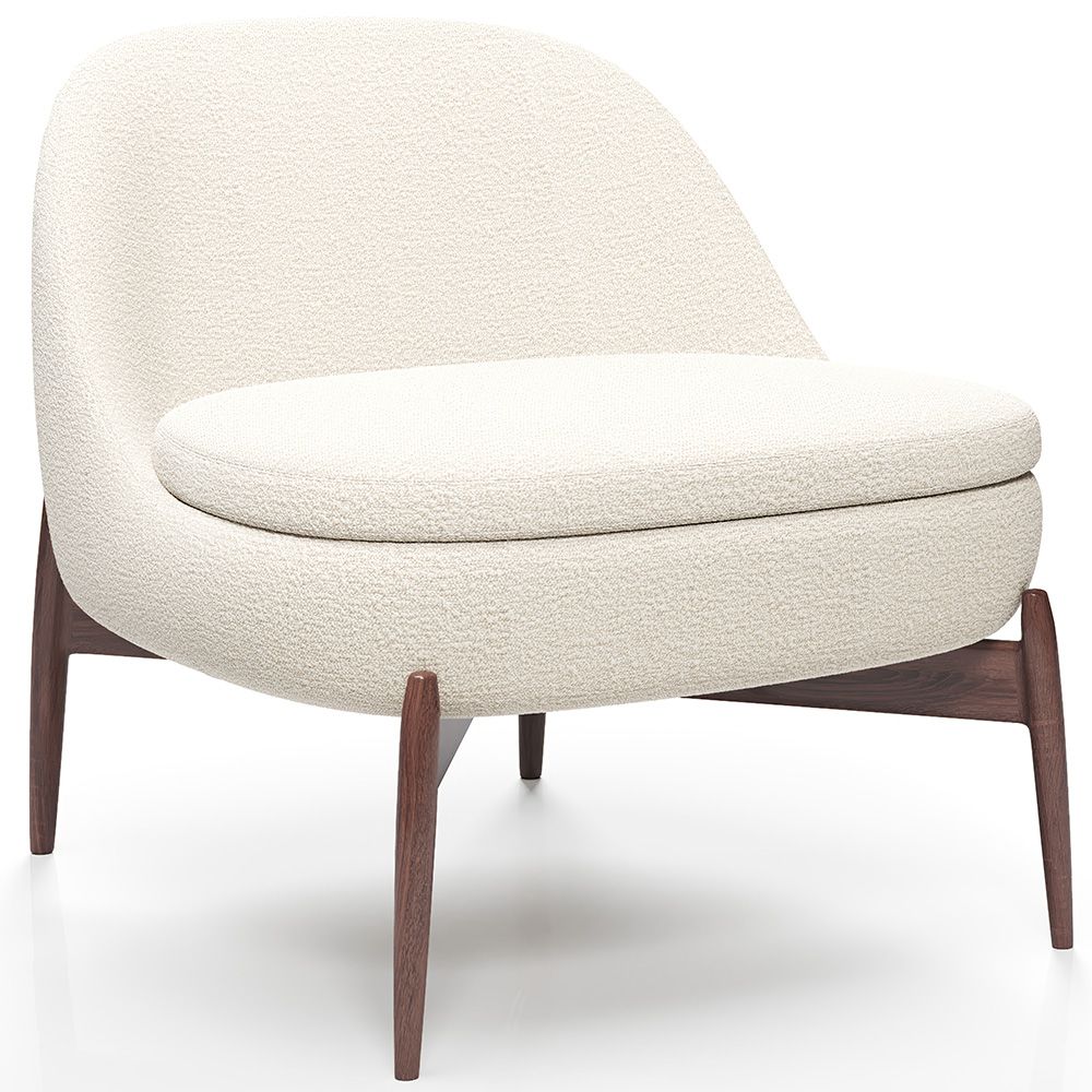 Fauteuil Tapissé au Design Courbé Scandinave - Larseen image 8