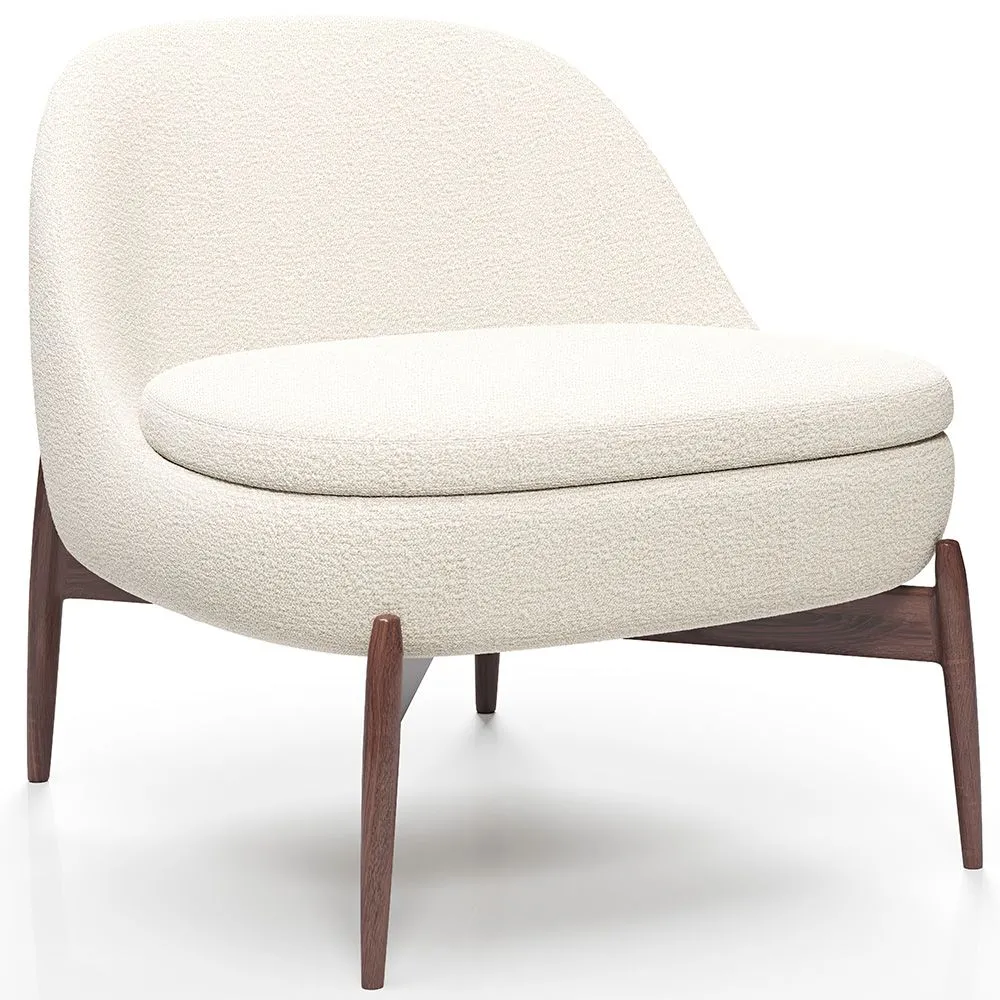 Fauteuil Tapissé au Design Courbé Scandinave - Larseen image 8