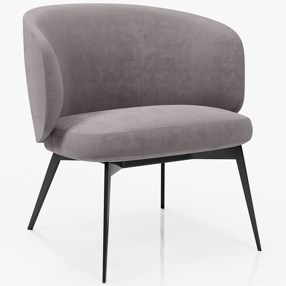 Fauteuil Design Courbé Tapissé Style Contemporain - Opreh image 8