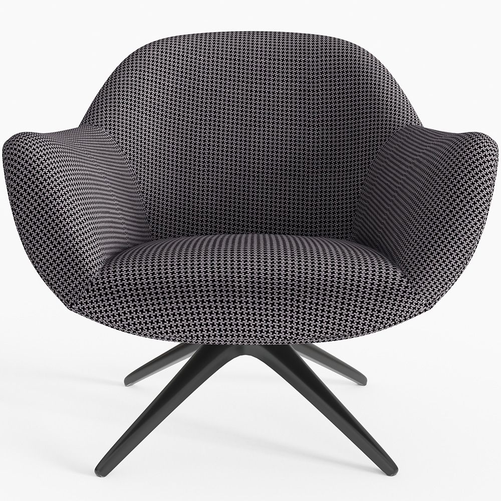 Fauteuil Tapissé Design Courbé Style Contemporain - Mirrel image 8
