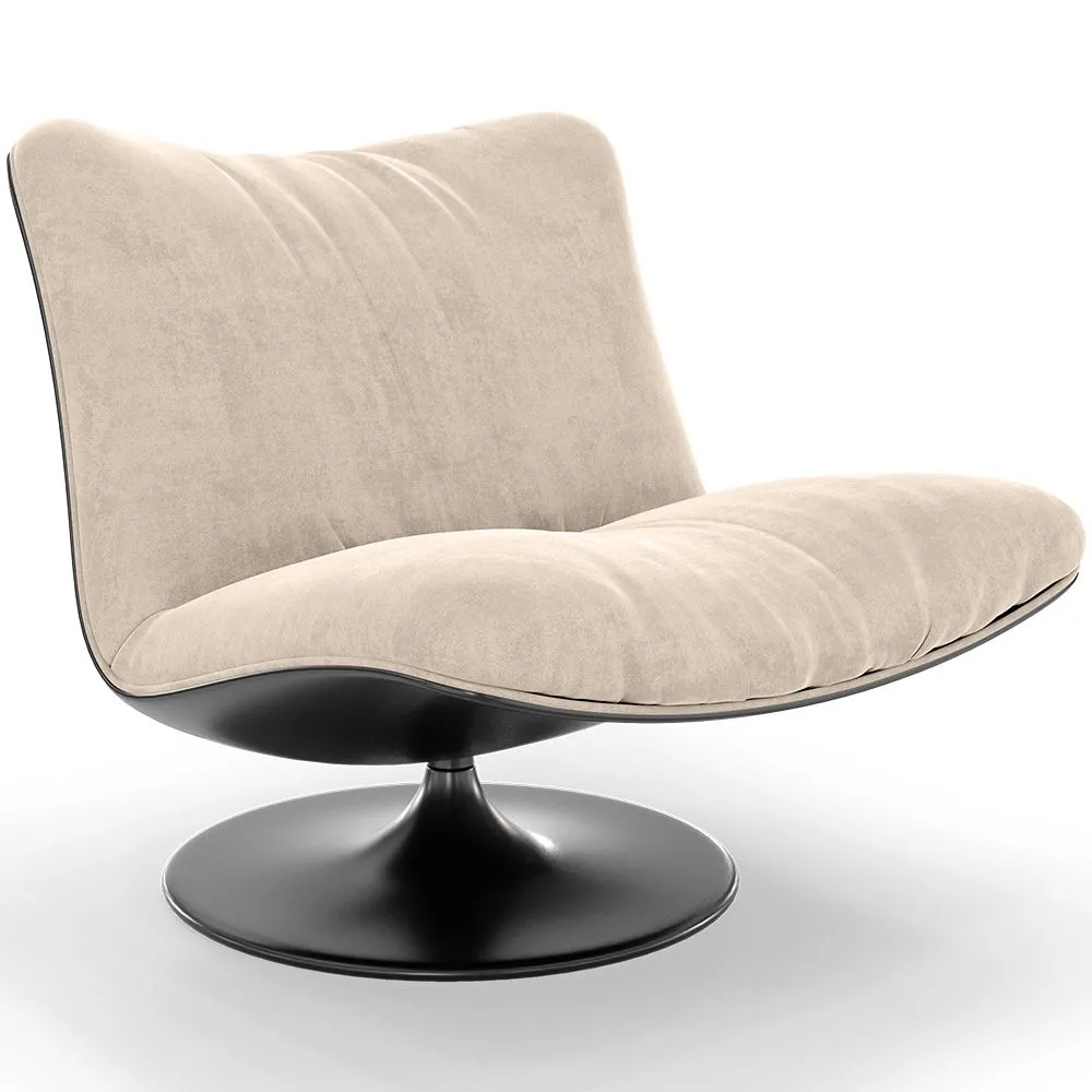 Fauteuil Capitonné Design Courbé Style Contemporain - Tulipe image 8
