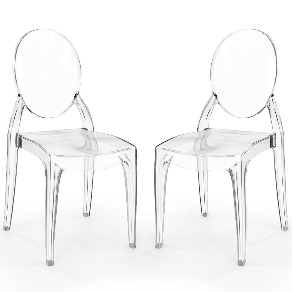 Lot de 2 chaises de salle à manger transparentes - Estilo Victoria  image 8