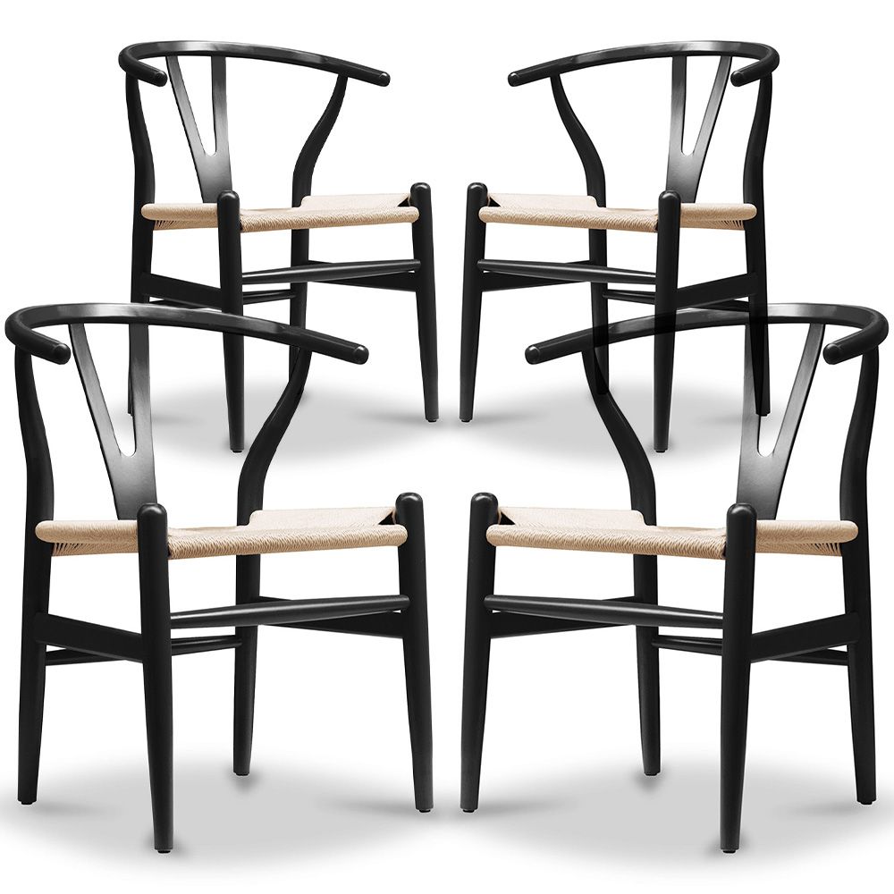 Lot de 4 Chaises de Salle à Manger en Bois - Style Scandinave - Wish image 8