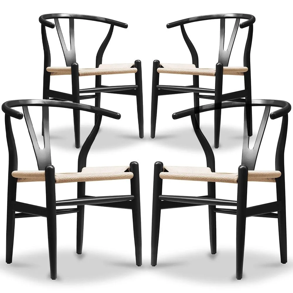 Lot de 4 Chaises de Salle à Manger en Bois - Style Scandinave - Wish image 8