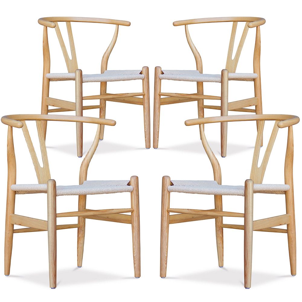 Lot de 4 Chaises de Salle à Manger en Bois - Style Scandinave - Wish image 8