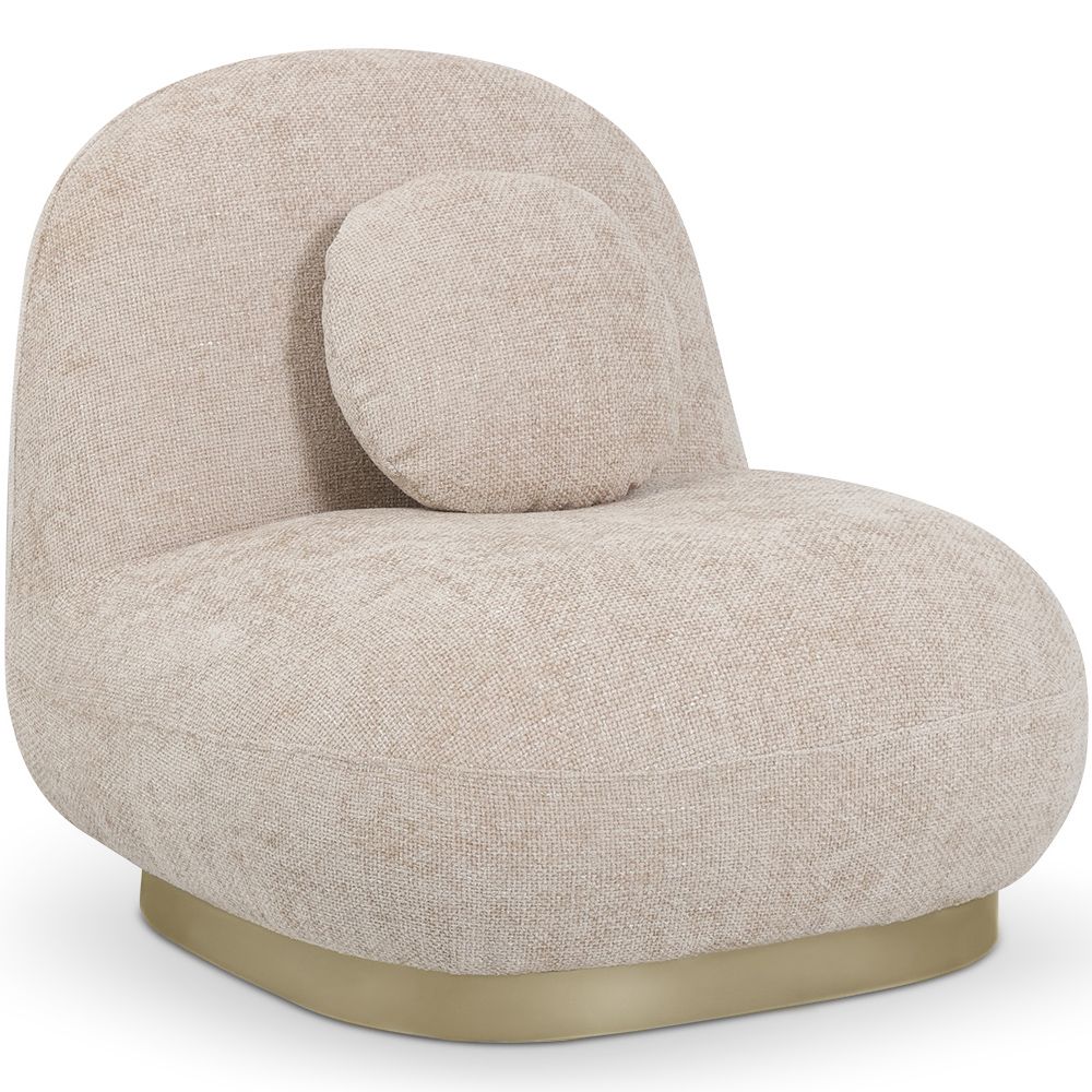 Fauteuil Design Courbe Style Contemporain Rembourré en Chenille - Larry image 8