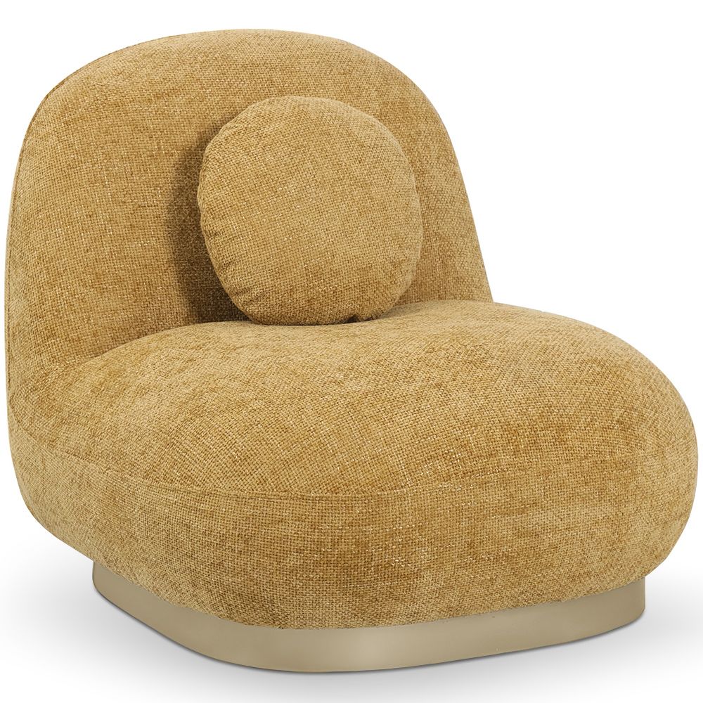 Fauteuil Design Courbe Style Contemporain Rembourré en Chenille - Larry image 8