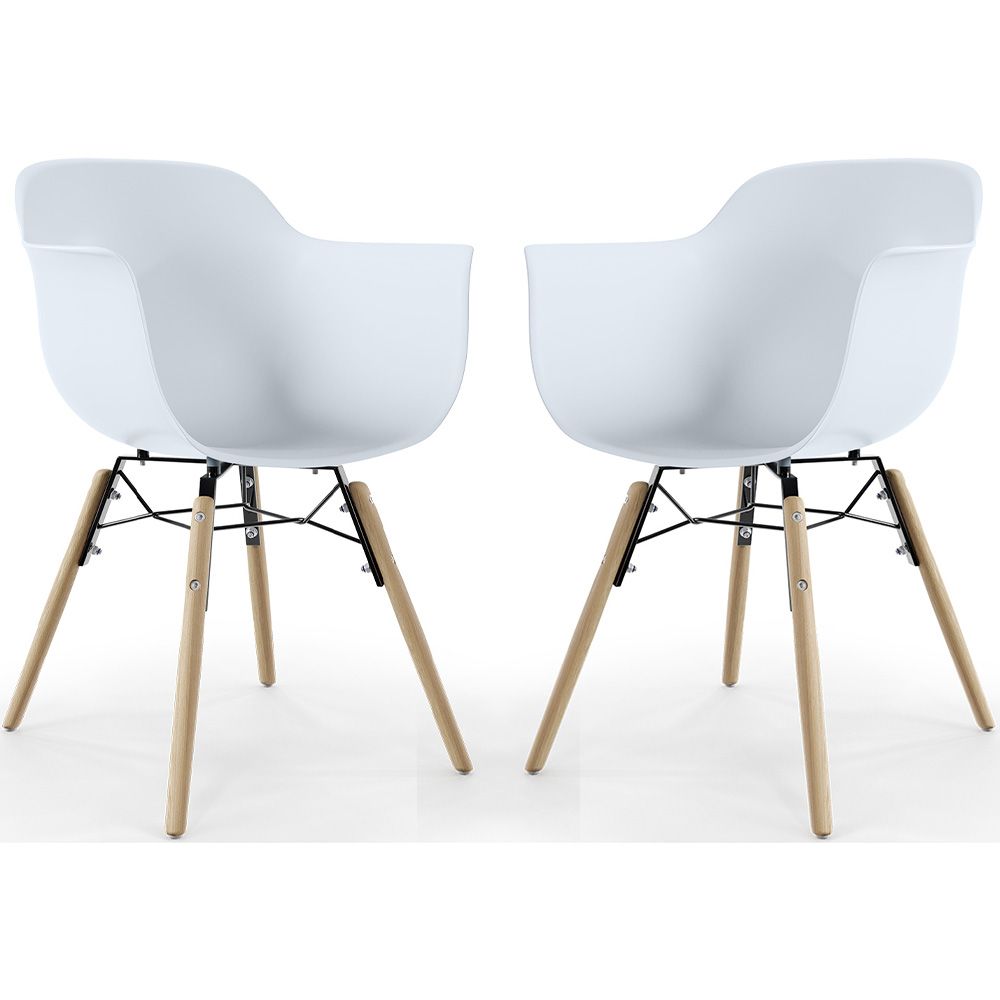 Chaise de Salle à Manger - Design Scandinave - Pieds en Bois - Lot de 2 - Nordika image 8