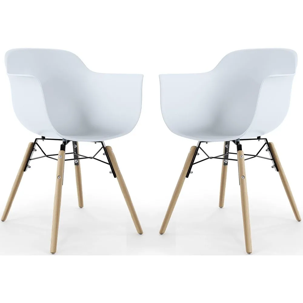 Chaise de Salle à Manger - Design Scandinave - Pieds en Bois - Lot de 2 - Nordika image 8
