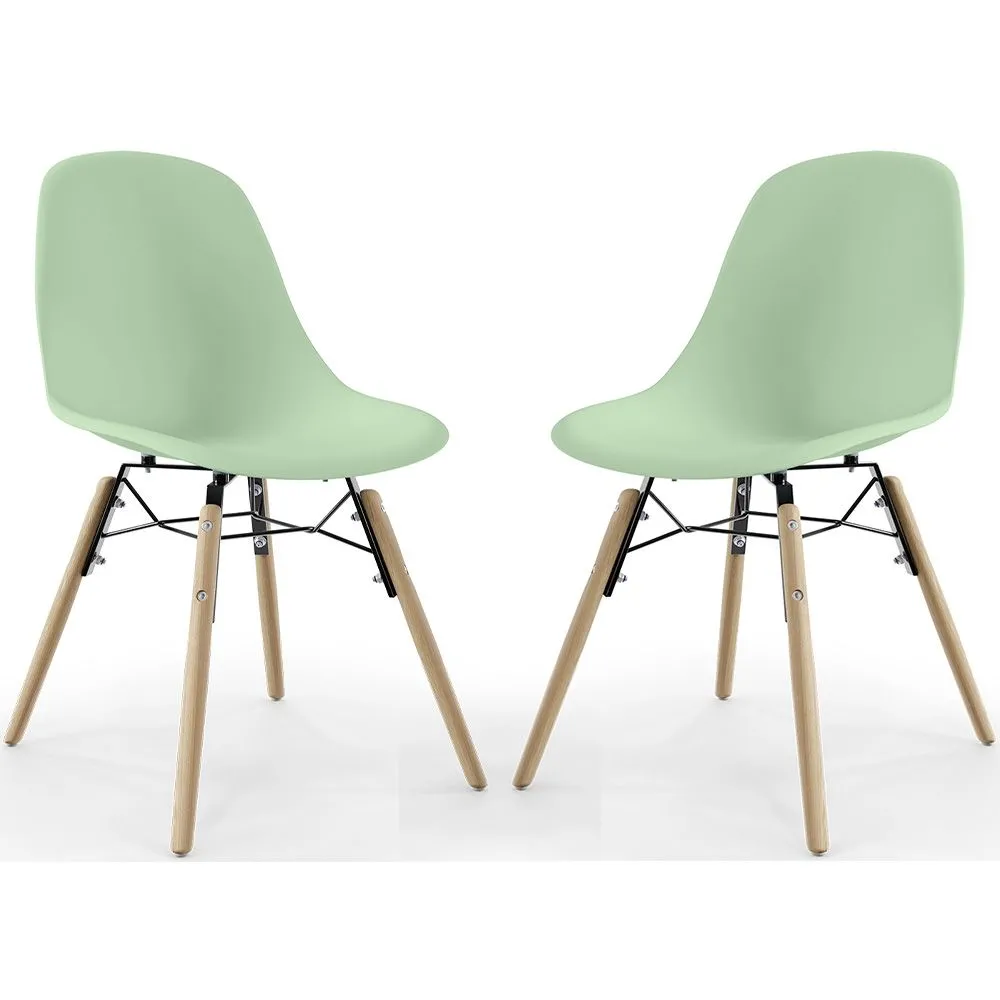 Chaise de Salle à Manger - Design Scandinave - Pieds en Bois - Lot de 2 - Skögur image 8