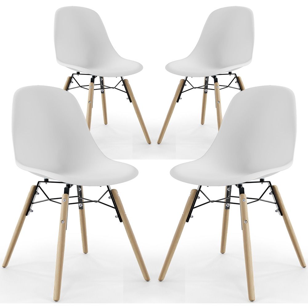 Chaise de Salle à Manger - Design Scandinave - Pieds en Bois - Lot de 4 - Skögur image 8