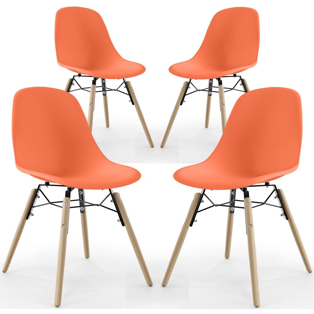 Chaise de Salle à Manger - Design Scandinave - Pieds en Bois - Lot de 4 - Skögur image 8