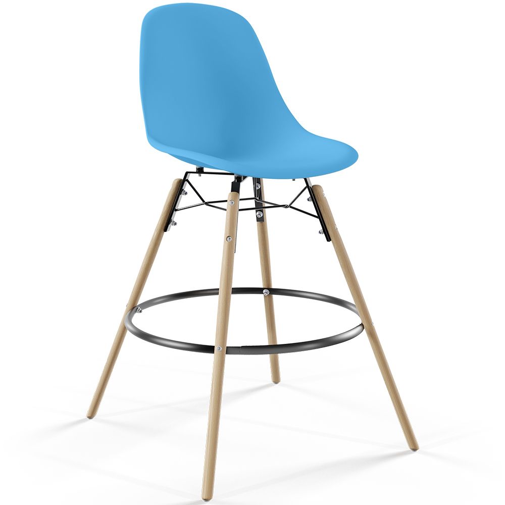 Tabouret de Bar - Design Scandinave - Pieds en Bois - Skögur image 8