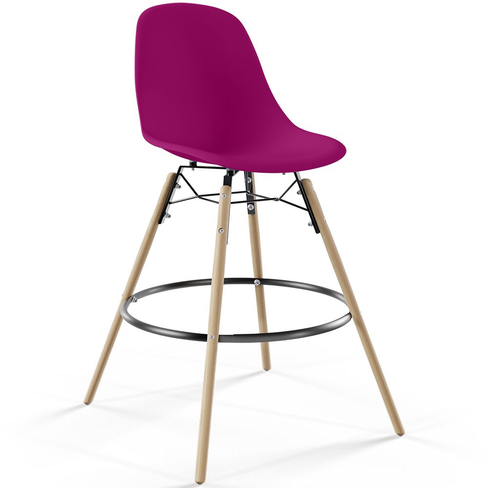Tabouret de Bar - Design Scandinave - Pieds en Bois - Skögur image 8