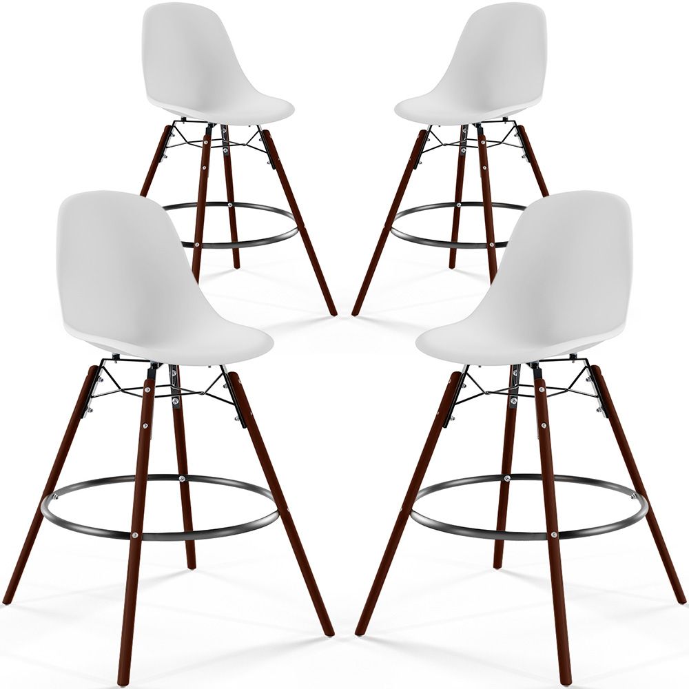Tabourets de Salle à Manger - Design Scandinave - Pieds en Bois Sombre - Lot de 4 - Skögur image 8