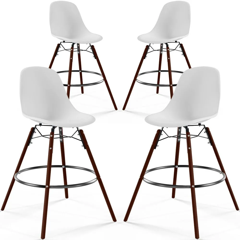 Tabourets de Salle à Manger - Design Scandinave - Pieds en Bois Sombre - Lot de 4 - Skögur image 8
