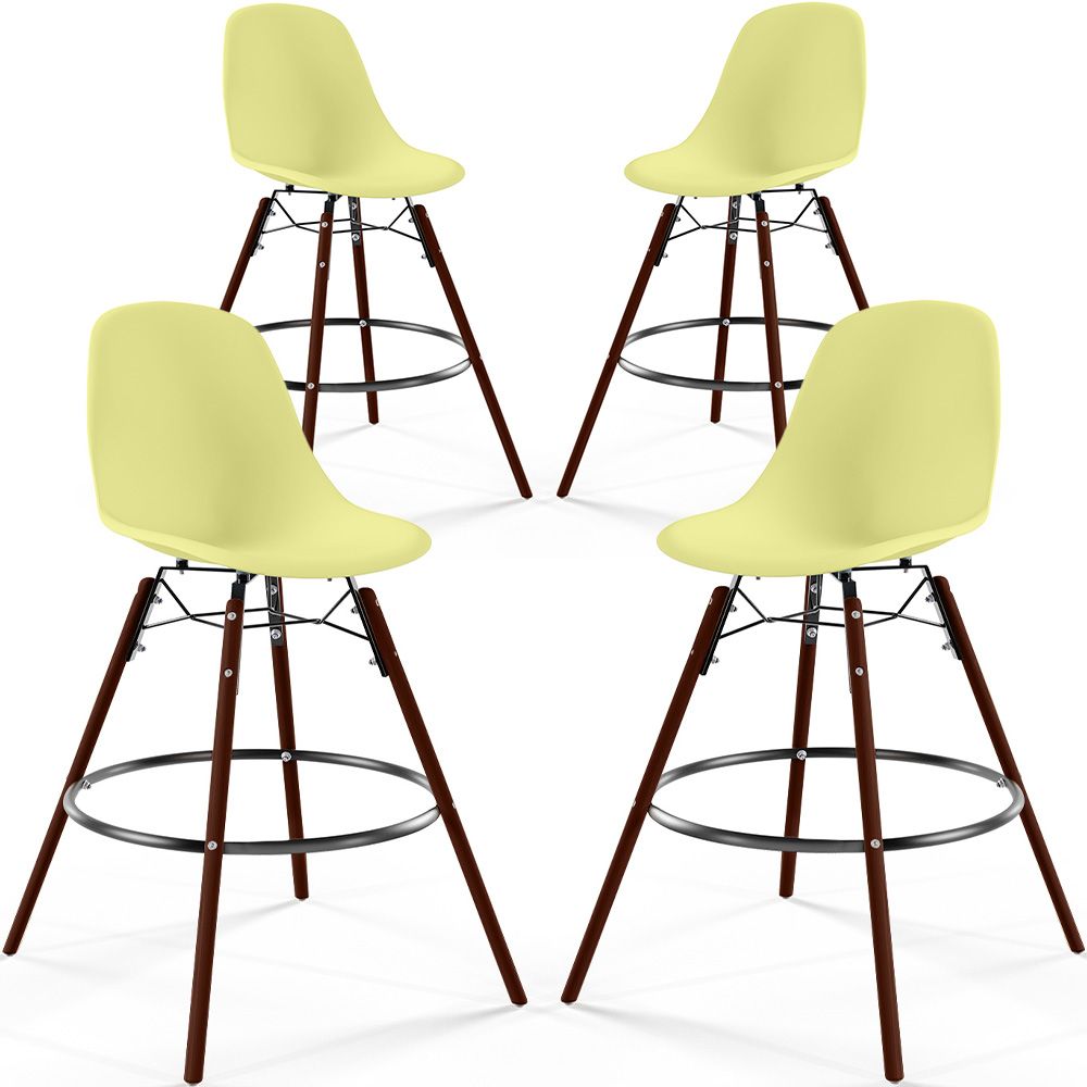 Tabourets de Salle à Manger - Design Scandinave - Pieds en Bois Sombre - Lot de 4 - Skögur image 8