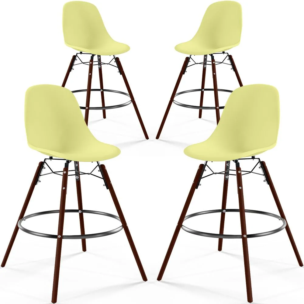 Tabourets de Salle à Manger - Design Scandinave - Pieds en Bois Sombre - Lot de 4 - Skögur image 8