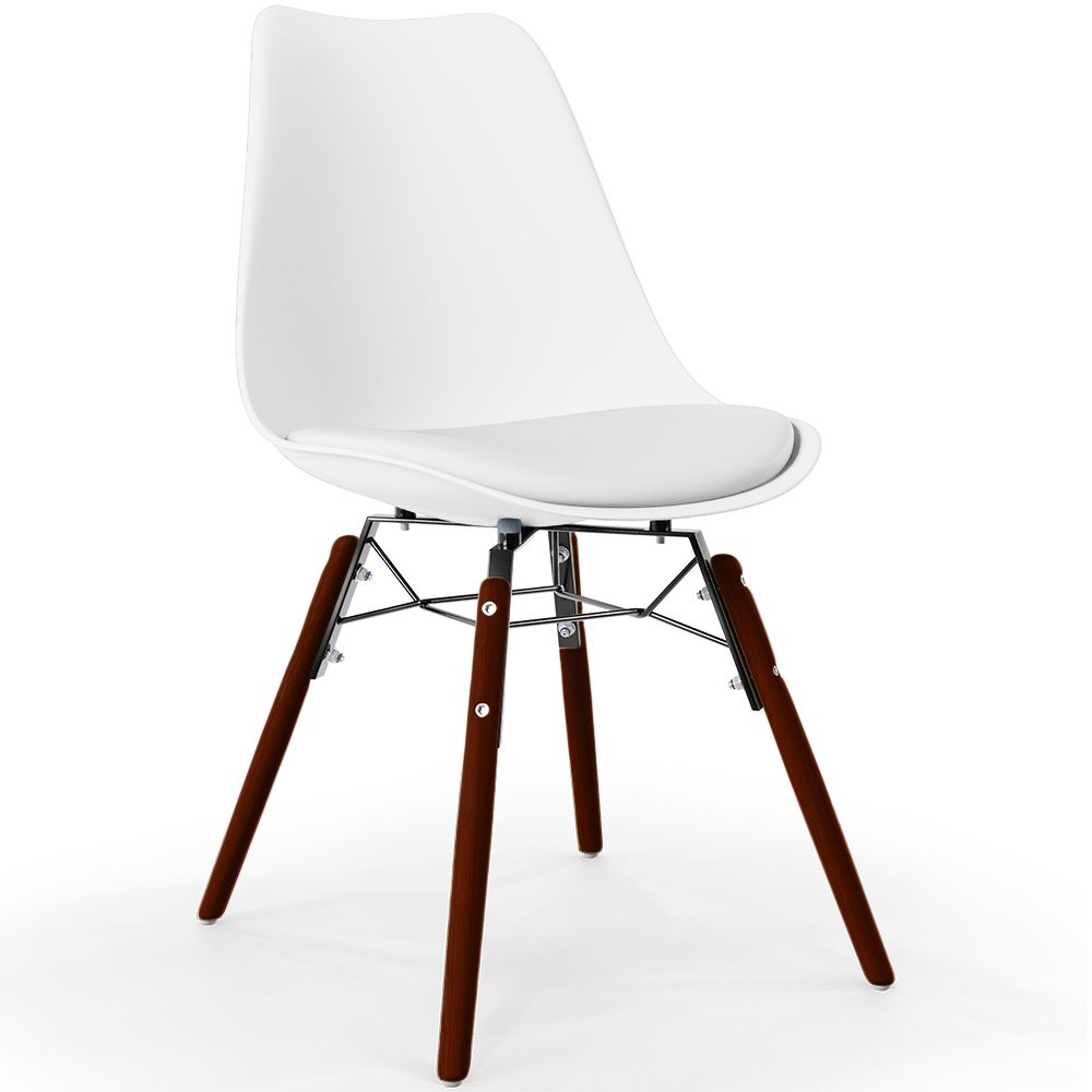Chaise de Salle à Manger avec Coussin - Design Scandinave et Pieds en Bois Foncé - Skögur image 8