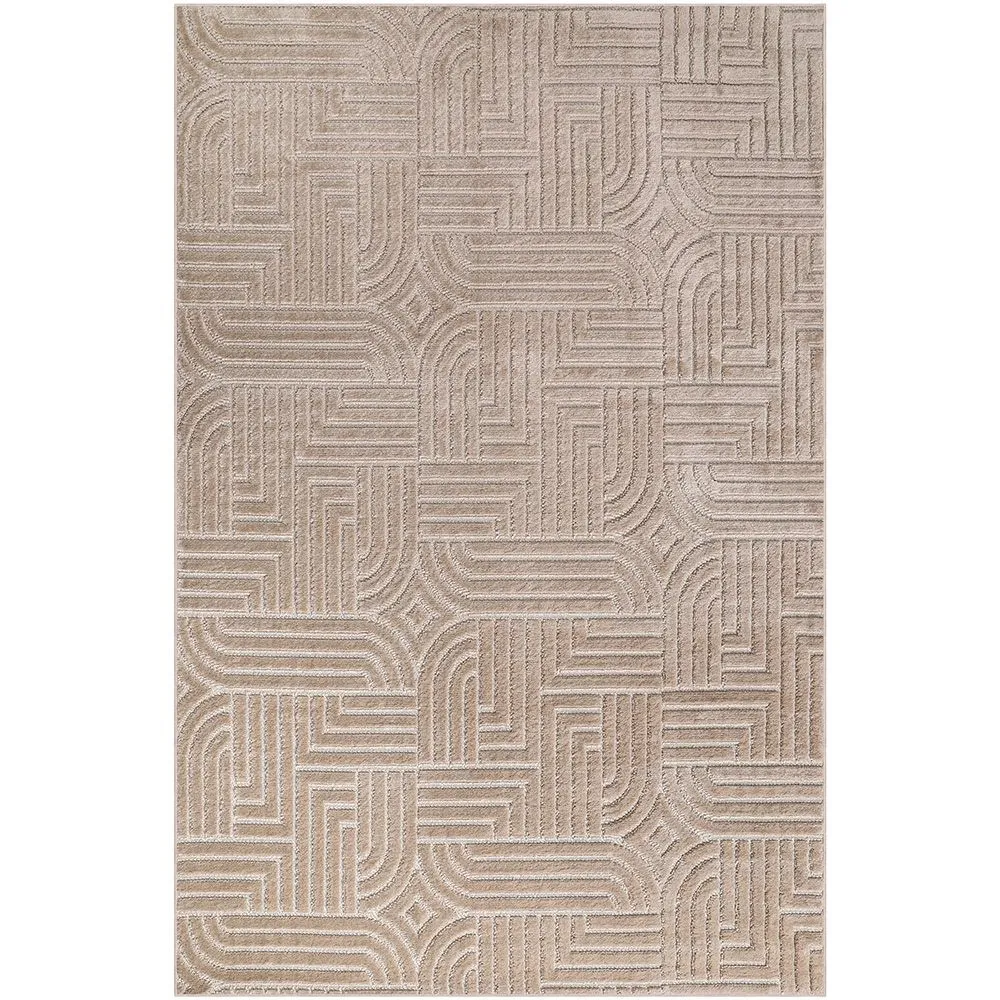 Grand Tapis Design Contemporain et Moderne - Beige (160x230 cm) - Rococo image 8