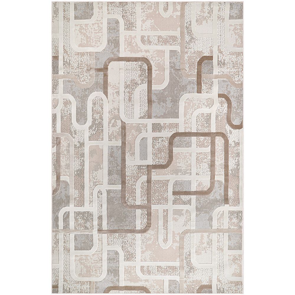 Grand Tapis Design Contemporain et Moderne - Beige (290x200 cm) - Ornate image 8