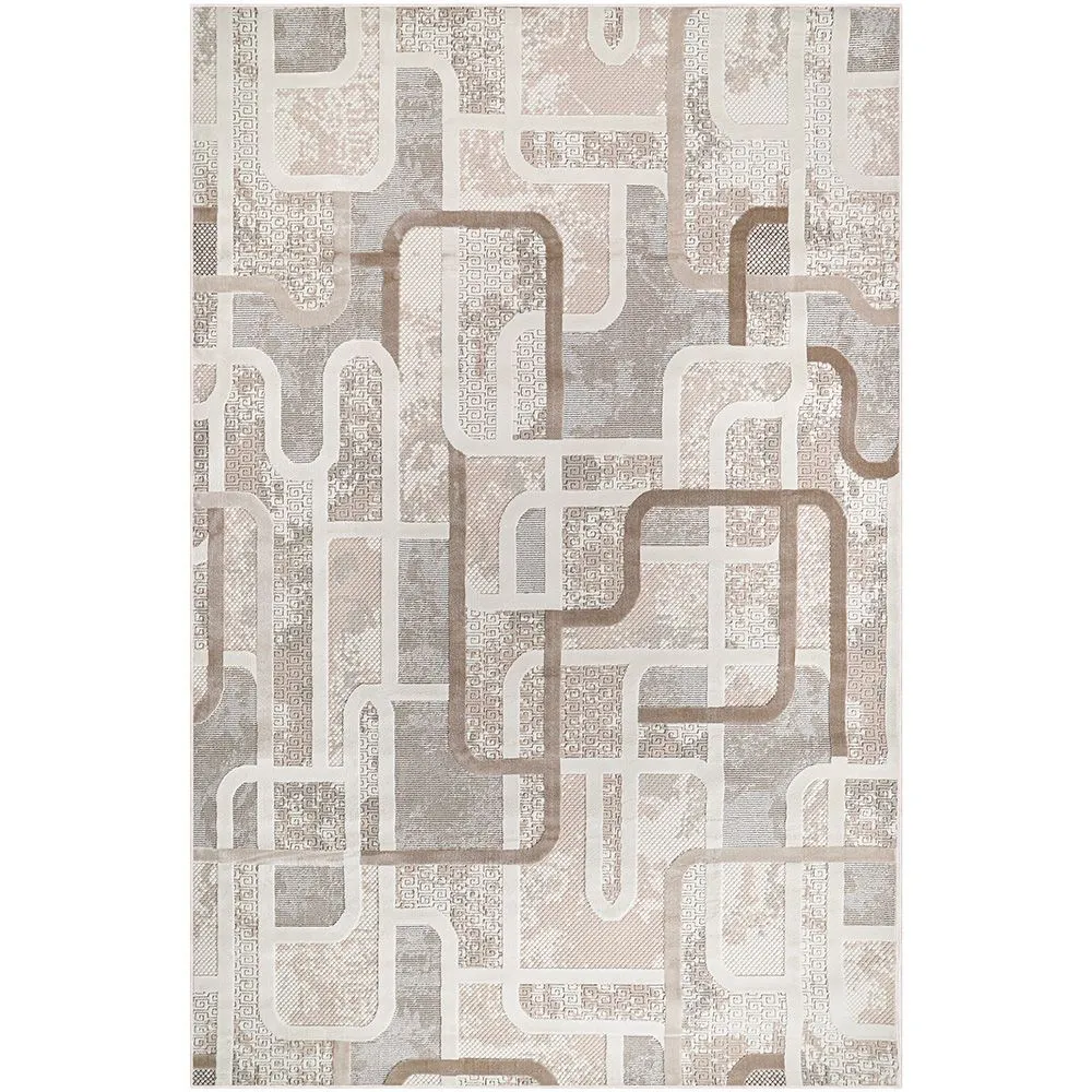 Grand Tapis Design Contemporain et Moderne - Beige (290x200 cm) - Ornate image 8