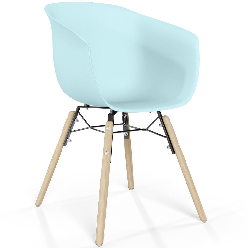 Chaise de Salle à Manger - Design Scandinave - Pieds en Bois Naturel - Polin image 8