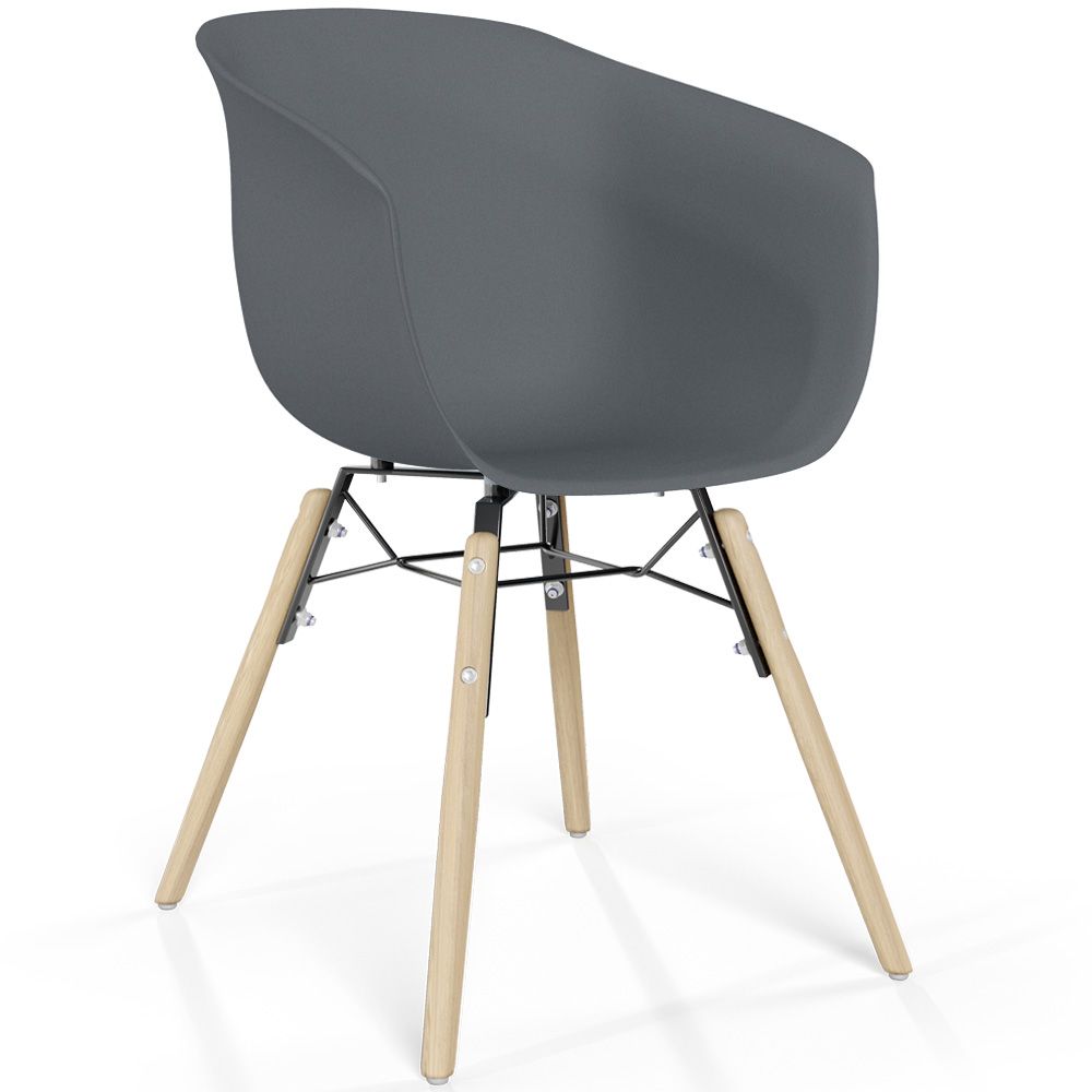 Chaise de Salle à Manger - Design Scandinave - Pieds en Bois Naturel - Polin image 8