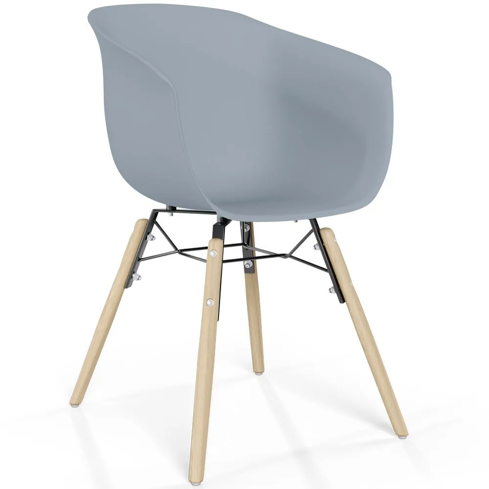 Chaise de Salle à Manger - Design Scandinave - Pieds en Bois Naturel - Polin image 8