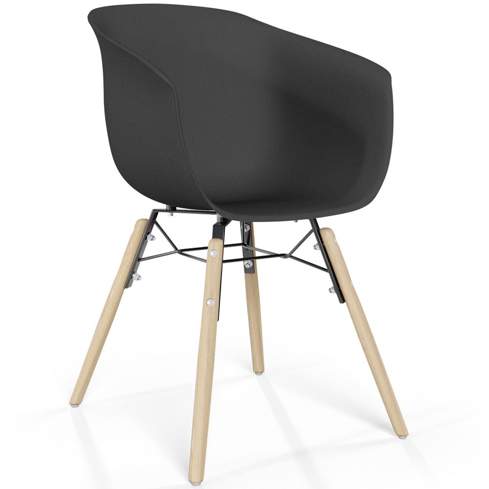 Chaise de Salle à Manger - Design Scandinave - Pieds en Bois Naturel - Polin image 8