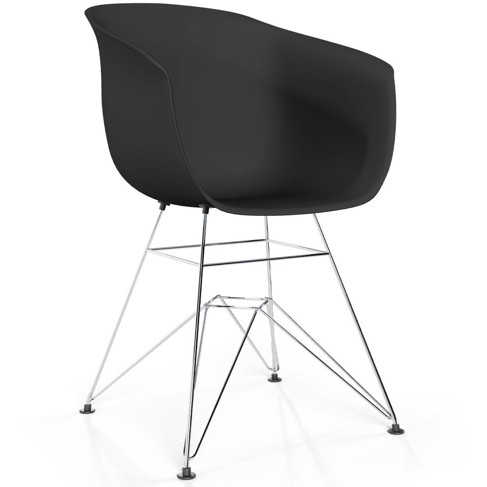 Chaise de Salle à Manger - Design Scandinave - Pieds Chromés - Polin image 8