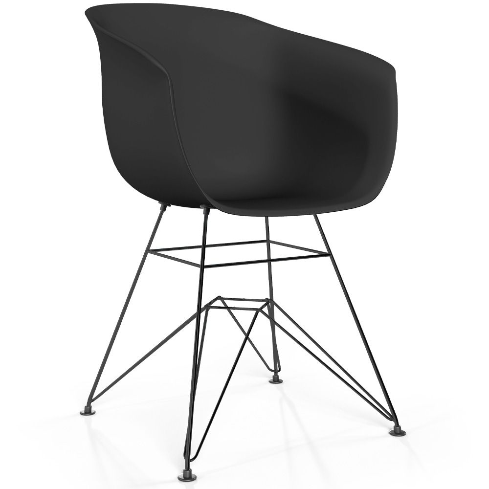 Chaise de Salle à Manger - Design Scandinave - Pieds Noirs - Polin image 8