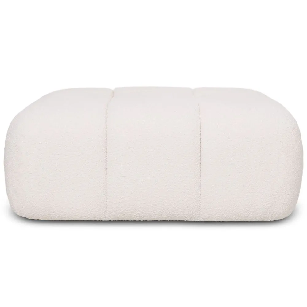 Pouf Modulaire Rembourré En Tissu Bouclé - Design Moderne (93х63) – Compatible Avec Le Canapé Modulaire Bianca image 8