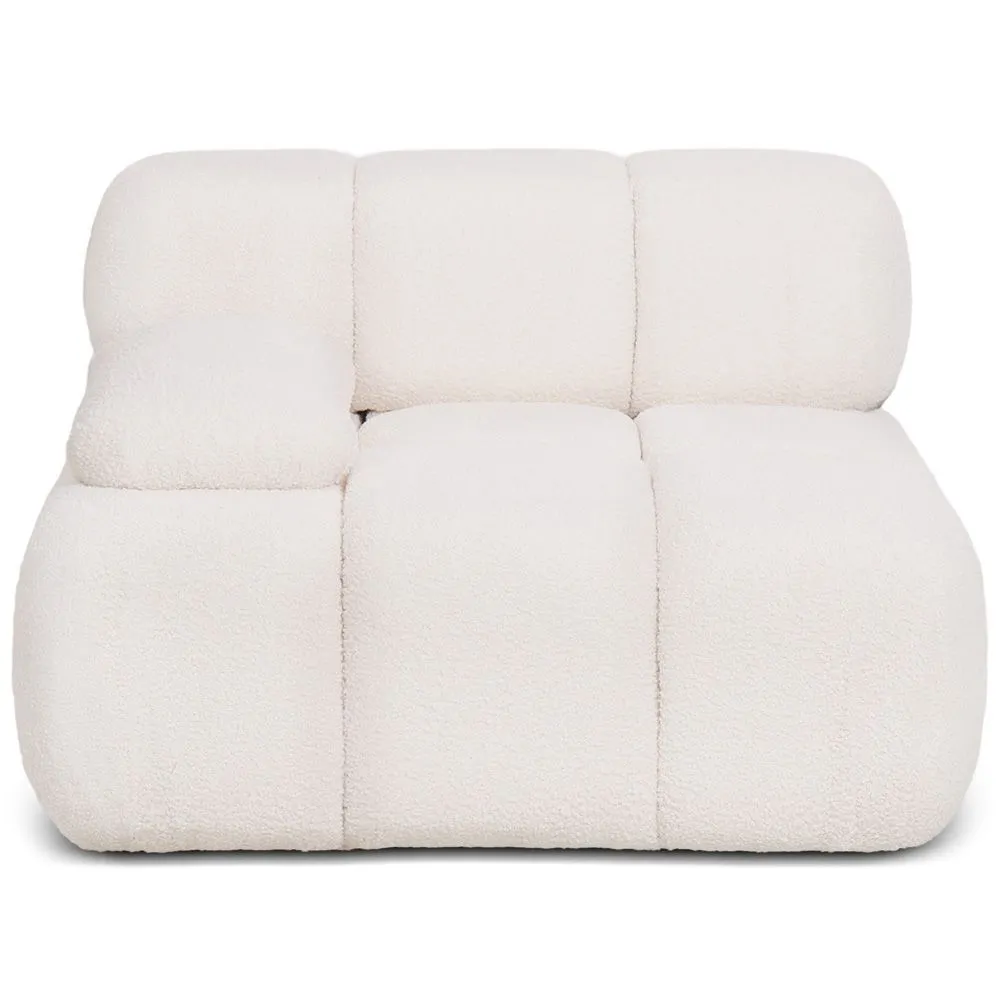 Fauteuil D’Angle Droit - Rembourré En Tissu Bouclé - Compatible Avec Le Canapé Modulaire Bianca image 8
