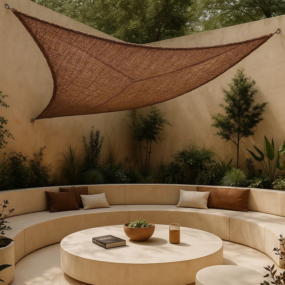 Auvent en fibre de coco 5x5x5M - Voile d’ombrage 100 % Naturelle image 8
